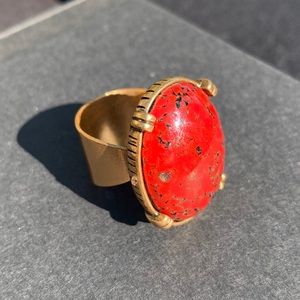 Alex and Ani red matrix cocktail ring